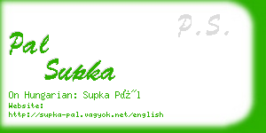 pal supka business card